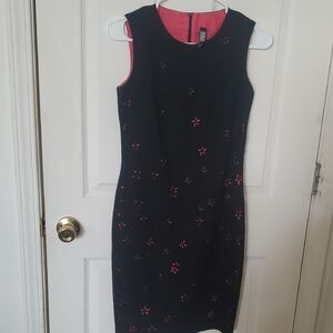 Laundry By Shelli Segal Black Dress with Pink Floral Accents